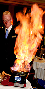 flaming dish