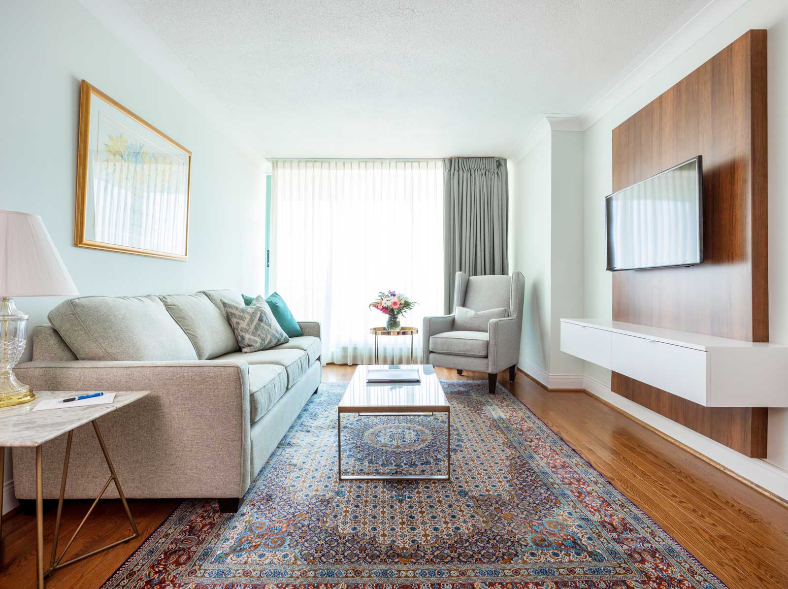 A beautifully-decorated suite at The Waterside Inn